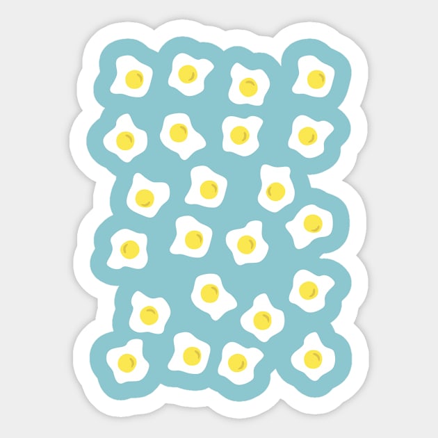 Eggs pattern Sticker by burropatterns